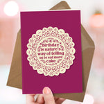 Funny Birthday Card - Eat More Cake