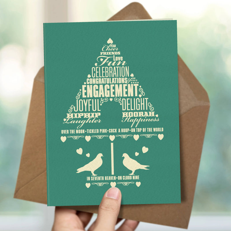 Engagement Card - Doves And Dovecote