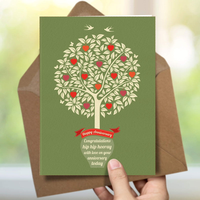 Anniversary Card - Tree Of Love