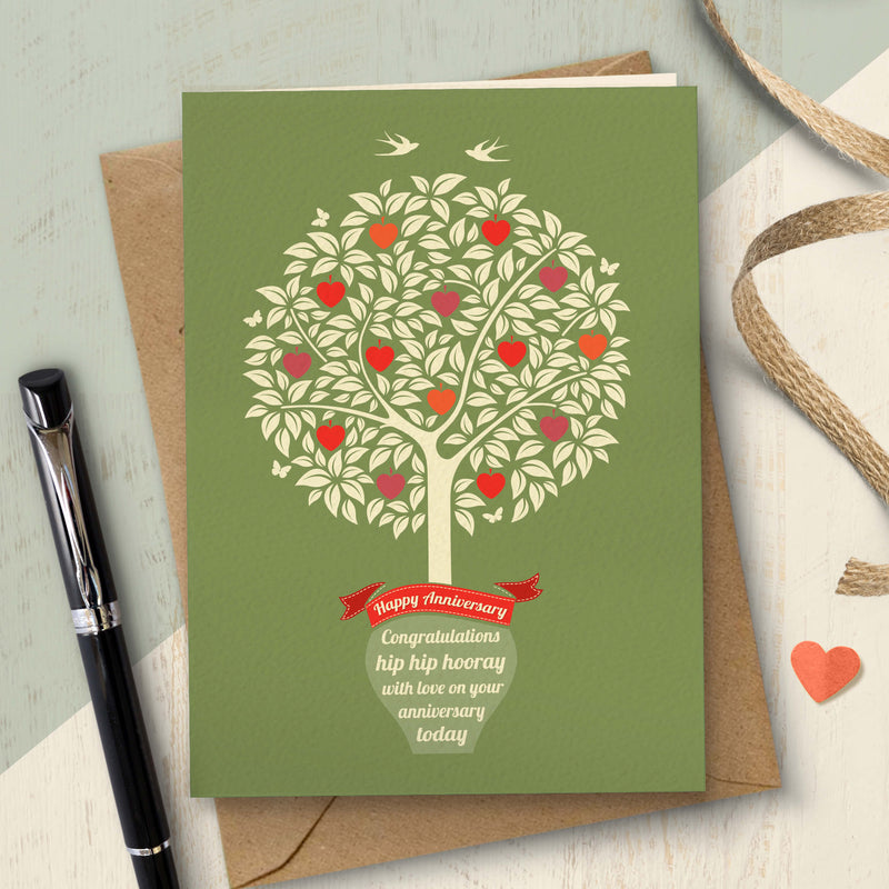 Anniversary Card - Tree Of Love