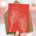Engagement Celebration Card - Champagne Bubbles