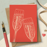 Engagement Celebration Card - Champagne Bubbles