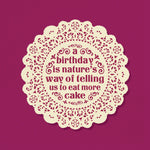 Funny Birthday Card - Eat More Cake
