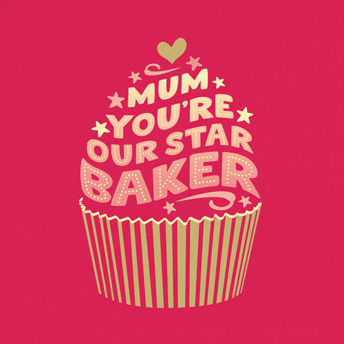 Cupcake Card For Mum - Star Baker