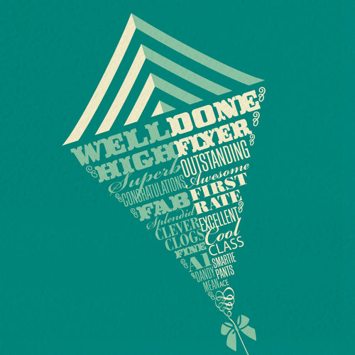Congratulations Card - High Flying Kite