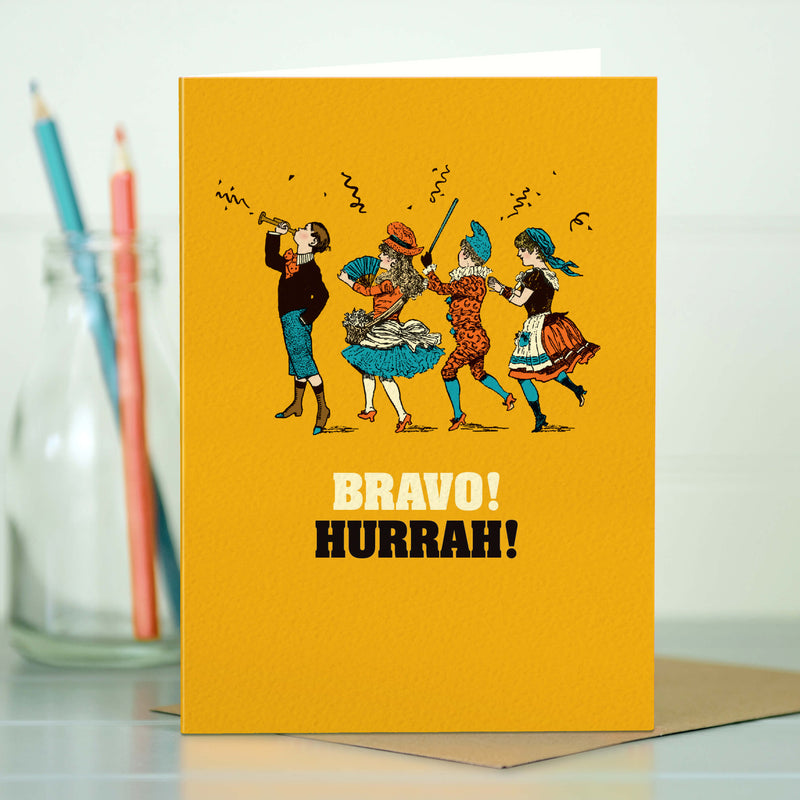 Fun Congratulations Card - Bravo! Hurrah!