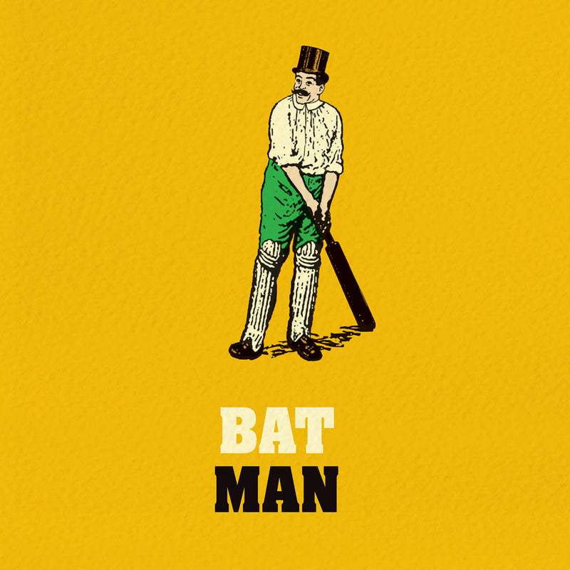 Funny Cricket Card - Bat Man