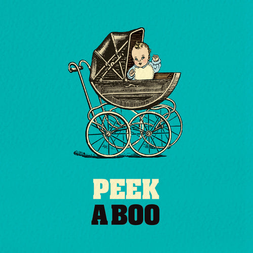 Cute New Baby Boy Card - Peek A Boo