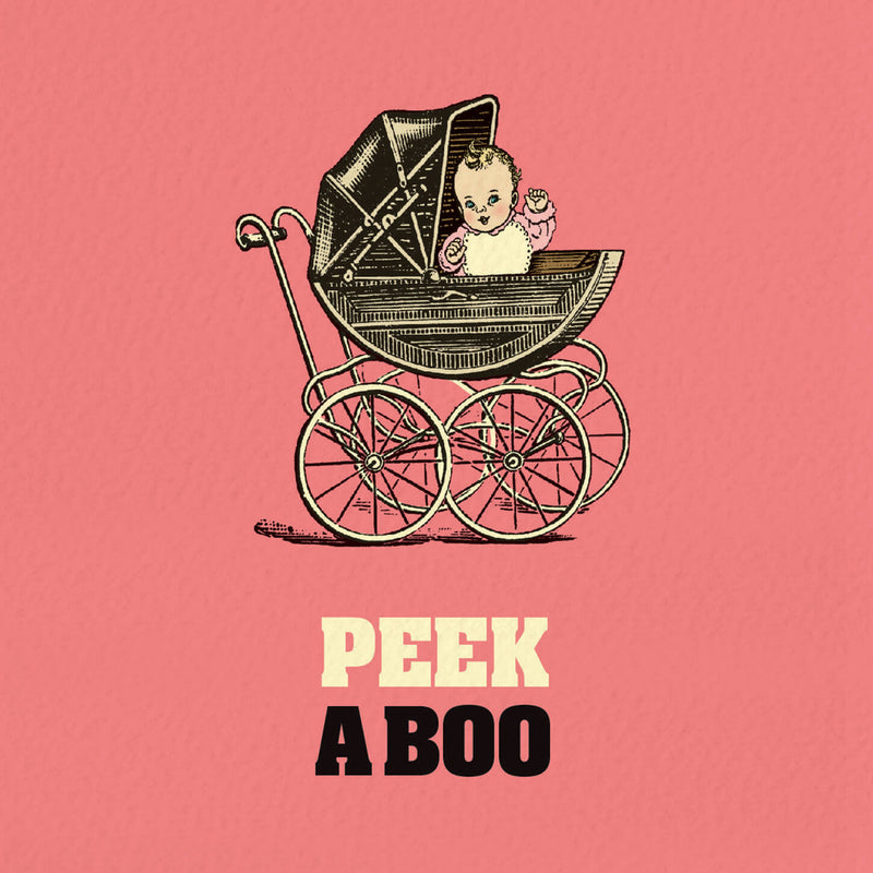 Cute New Baby Girl Card - Peek A Boo