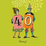 40th Milestone Birthday Card - 40 Hooray!