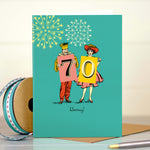 70th Milestone Birthday Card - 70 Hooray!
