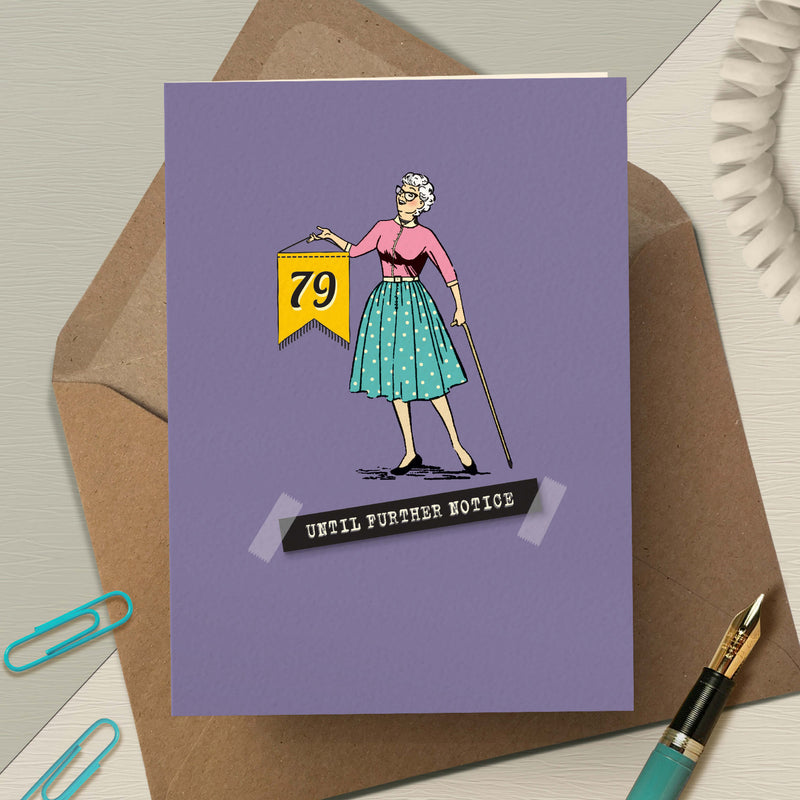 80th Birthday Card For Her - Milestone Denial