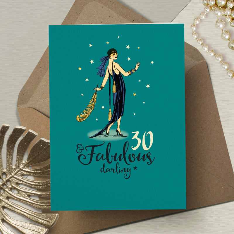 30th Birthday Card - 30 And Fabulous