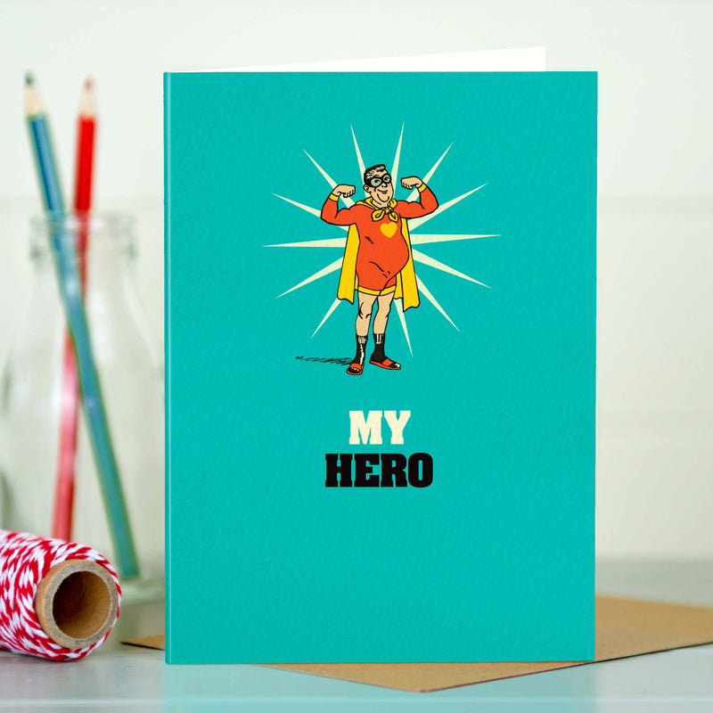 Funny Superhero Card - My Hero