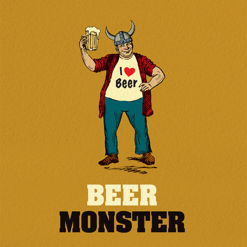 Funny Birthday Card For Men - Beer Monster