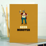 Funny Birthday Card For Men - Beer Monster