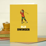 Funny Golf Card - Old Swinger