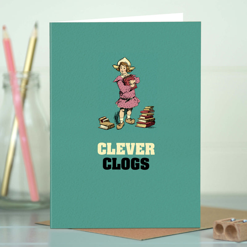 Cute Congratulations Card - Clever Clogs β The Typecast Gallery