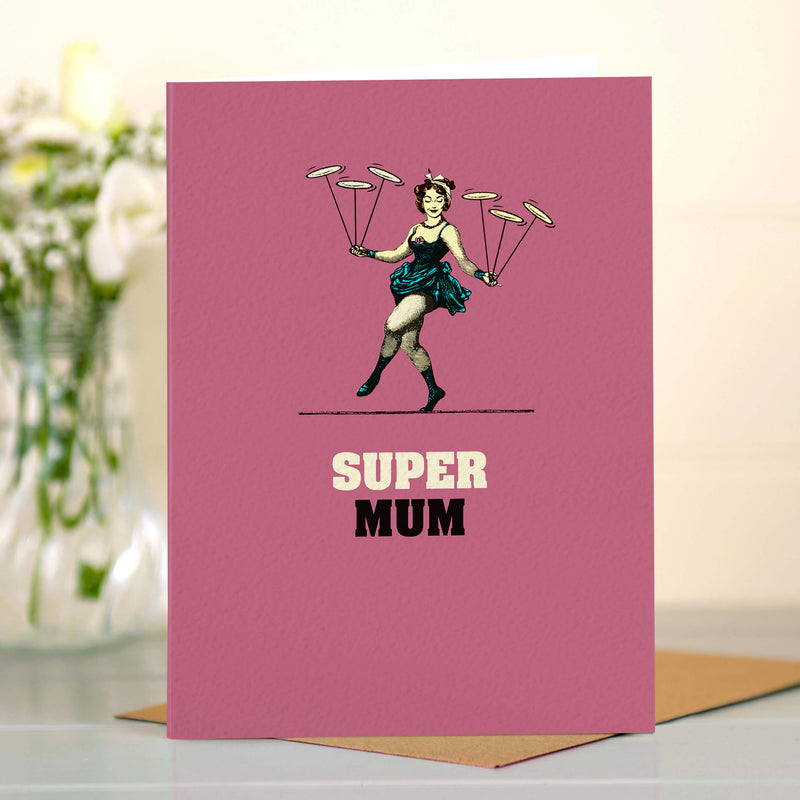 Superhero Card For Mum - Super Mum