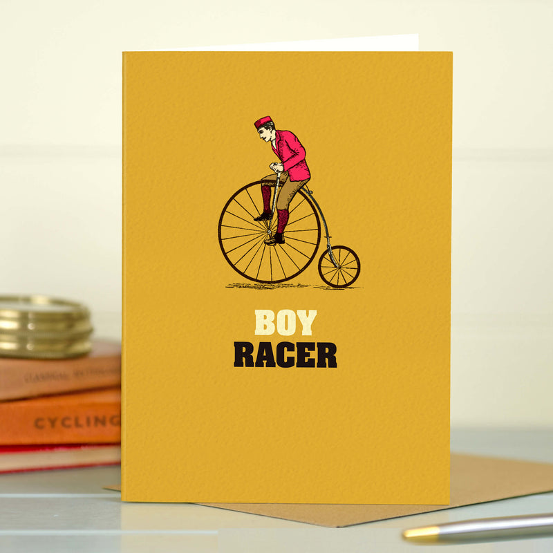 Funny Cycling Card - Boy Racer