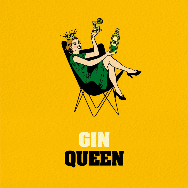 Gin Lover’s Birthday Card - Gin Queen