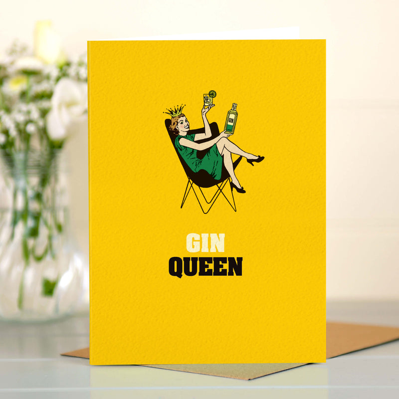 Gin Lover’s Birthday Card - Gin Queen