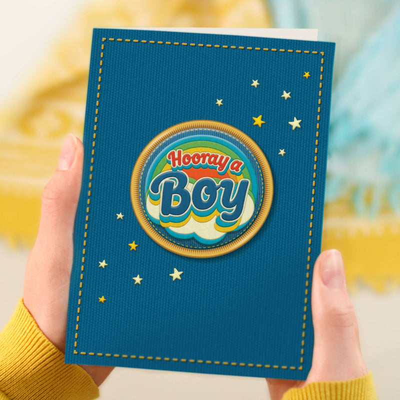 New Baby Boy Card - Rainbow Card