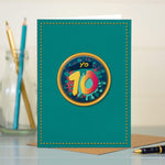 10th Children's Birthday Card - Yo 10 Graffiti