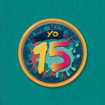 15th Teenage Birthday Card - Yo 15 Graffiti