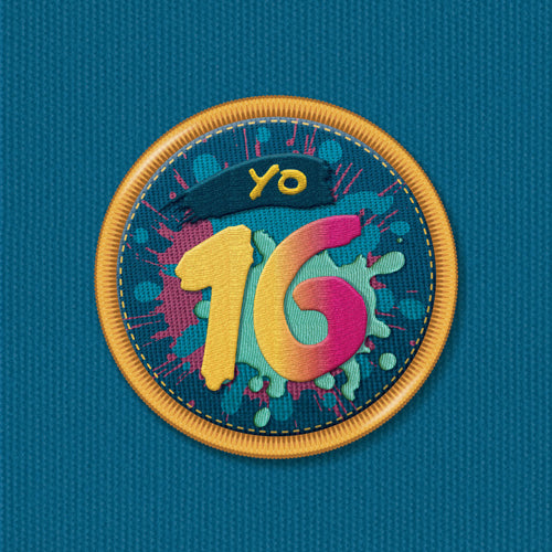 16th Teenage Birthday Card - Yo 16 Graffiti