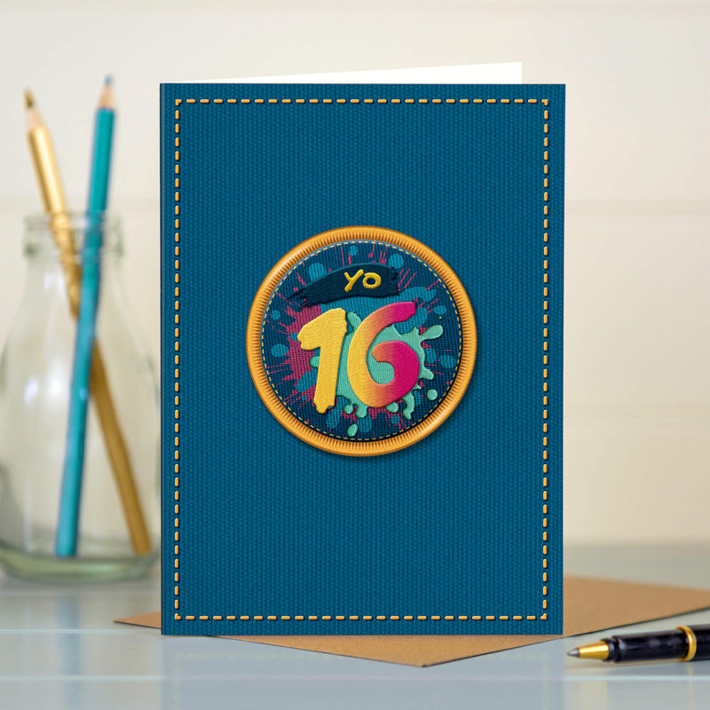 16th Teenage Birthday Card - Yo 16 Graffiti