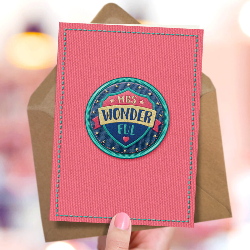 Mrs Wonderful Card For Women