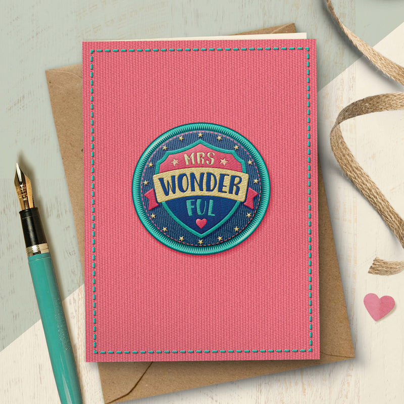 Mrs Wonderful Card For Women