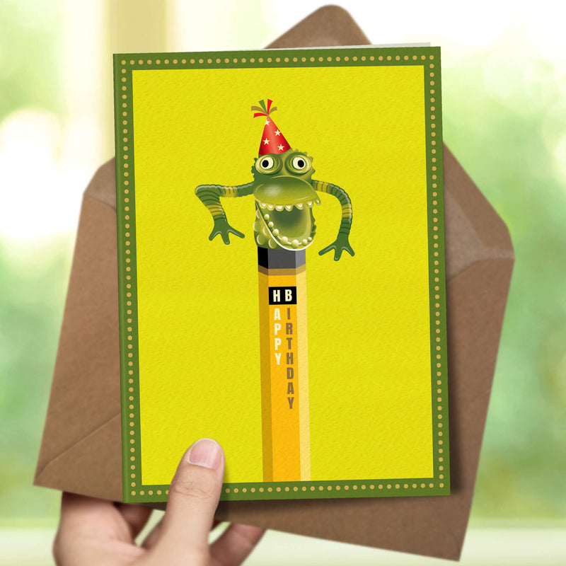 Funny Birthday Card - HB Pencil Topper