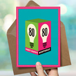 80th birthday card - 80 shine on
