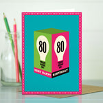 80th birthday card - 80 shine on