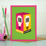 100th birthday card - 100 shine on