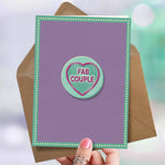 Wedding Or Anniversary Card - Fab Couple - Love heart