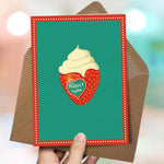 Engagement Or Wedding Card - Perfect Together, Strawberry And Cream