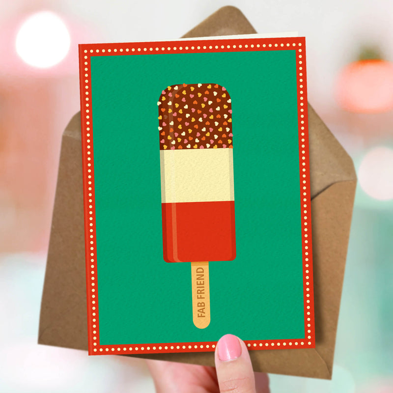 Friendship Card - Fab Friend Ice-Lolly