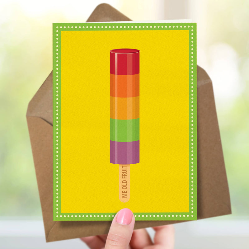 Friendship Card - Me Old Fruit Ice-Lolly