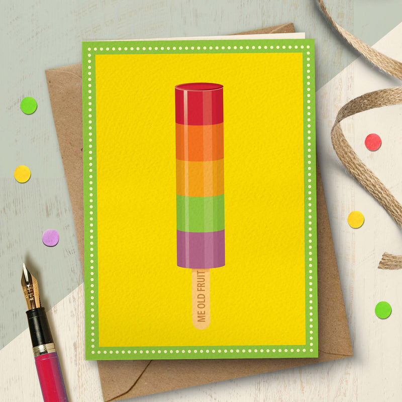 Friendship Card - Me Old Fruit Ice-Lolly