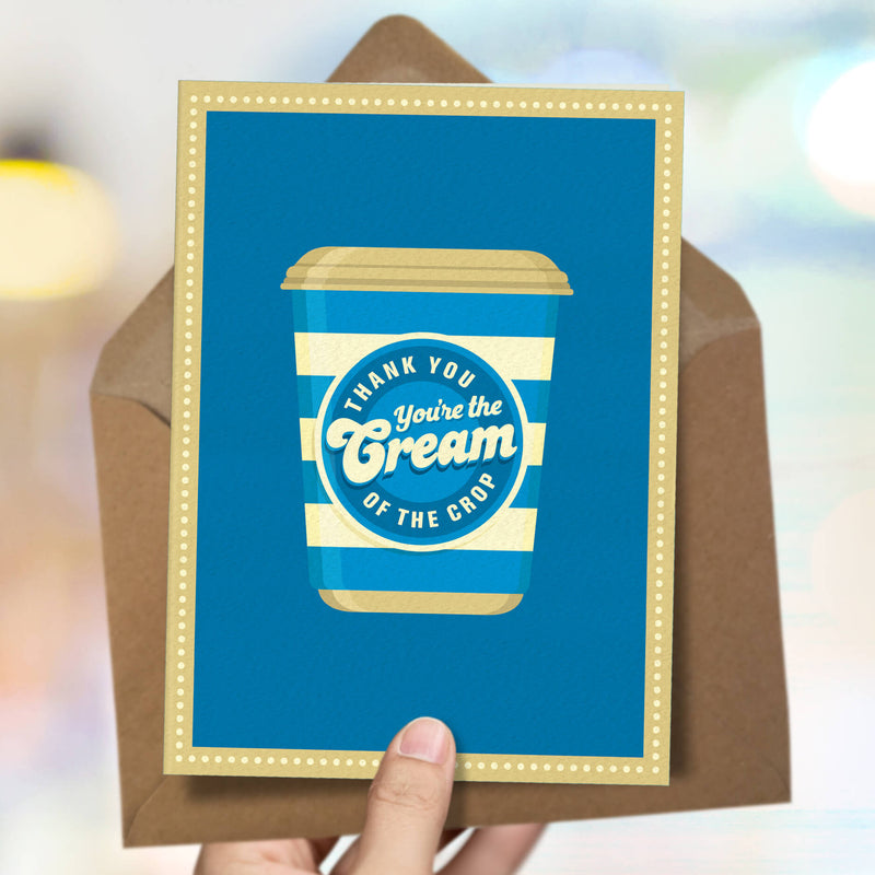 Thank You Card - Cream Of The Crop