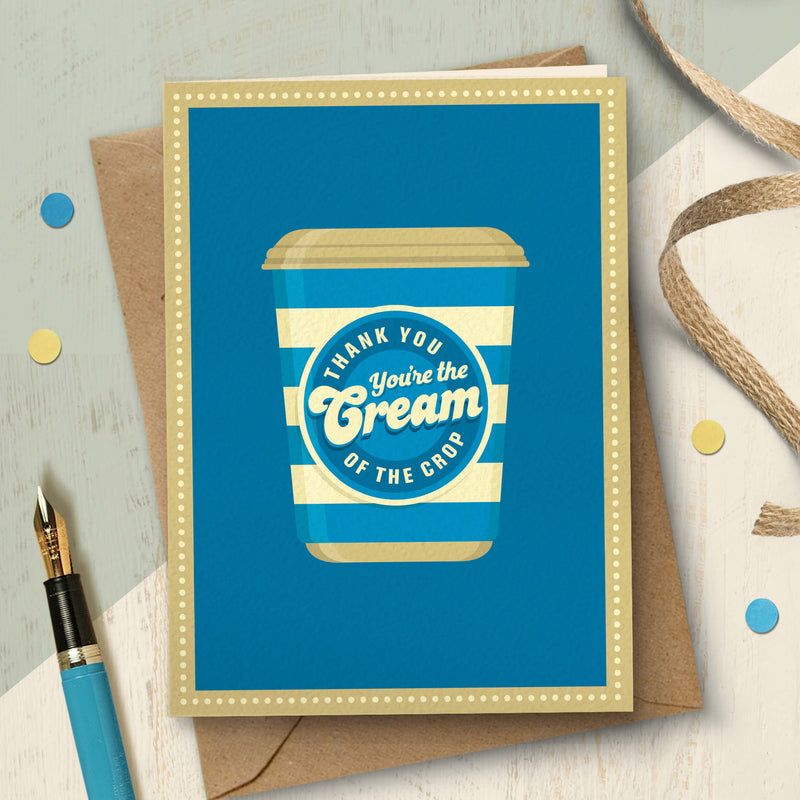 Thank You Card - Cream Of The Crop