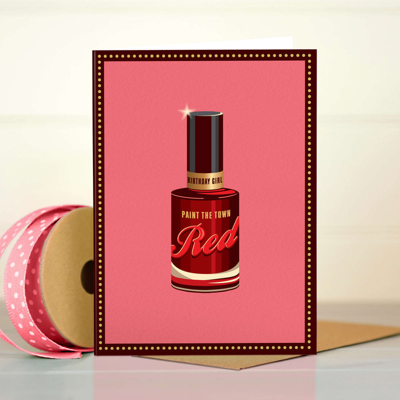 Nail Varnish Birthday Card For Her