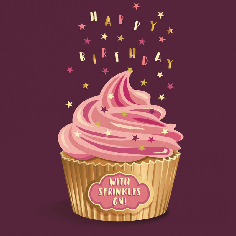 Happy Birthday - Cupcake Birthday Card