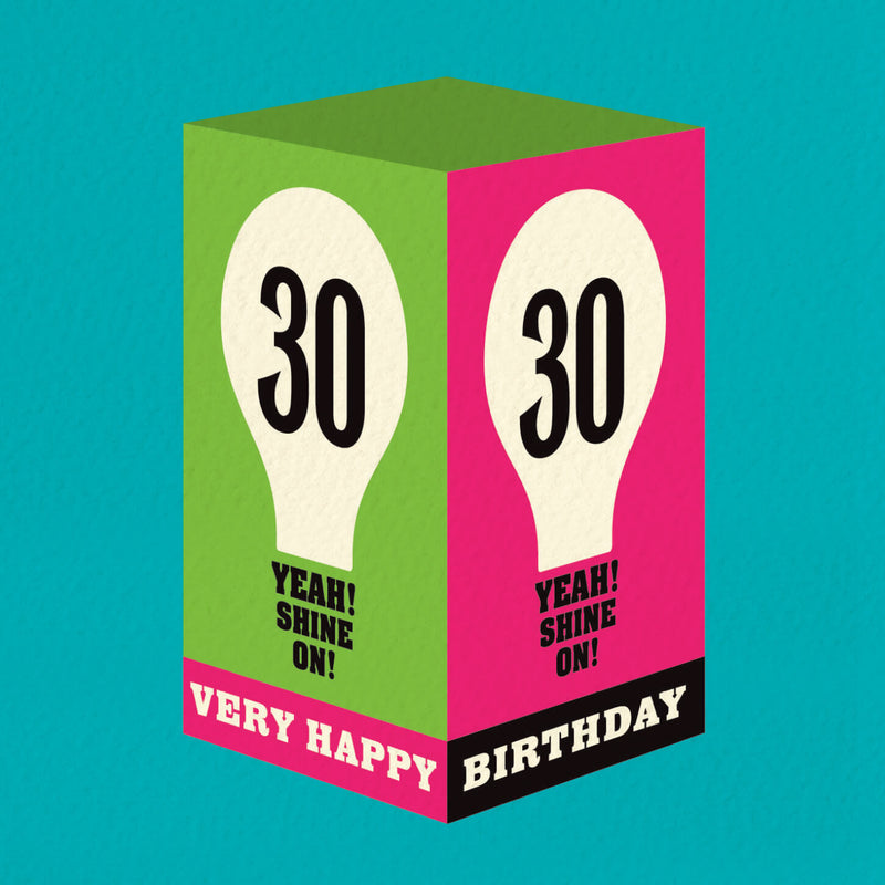 30th birthday card - 30 shine on