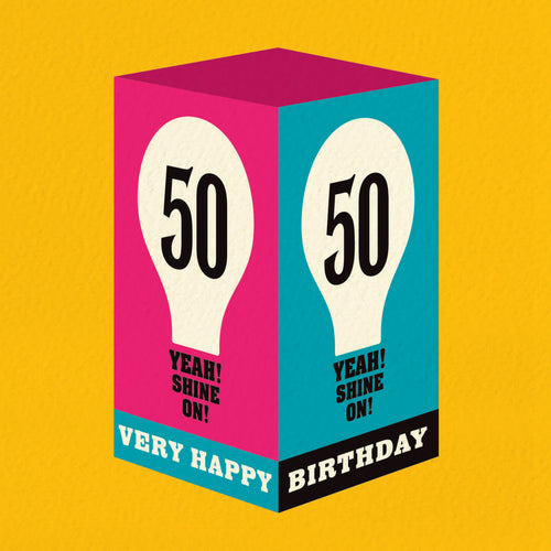 50th birthday card - 50 shine on