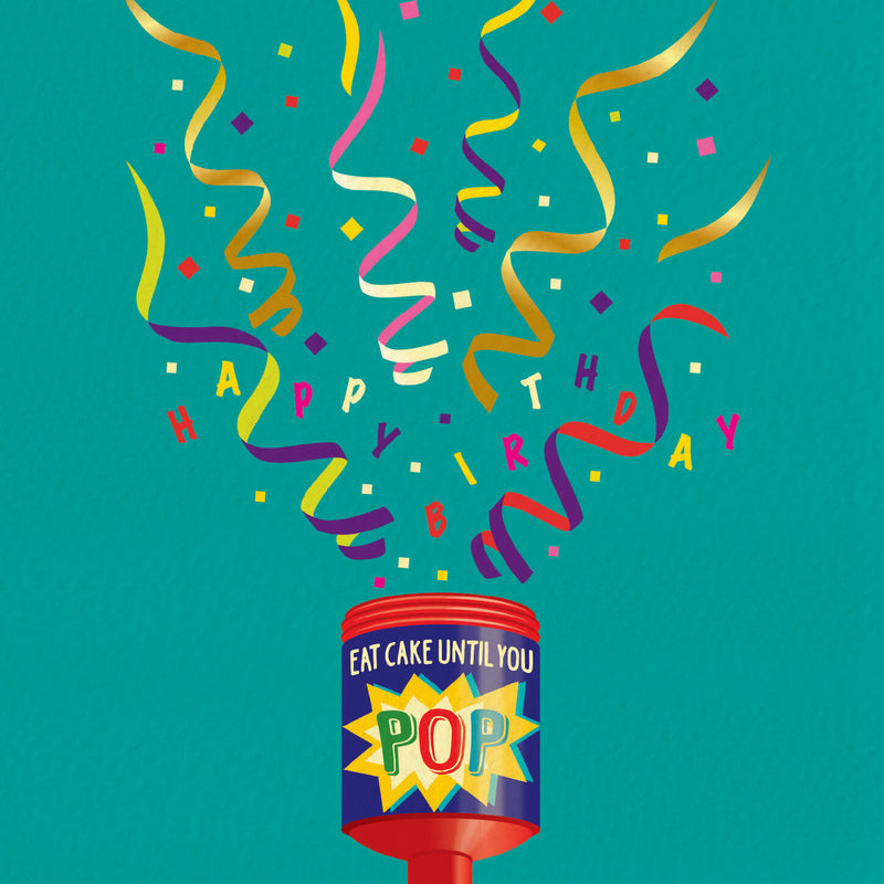 Funny Birthday Card - Party Popper – The Typecast Gallery