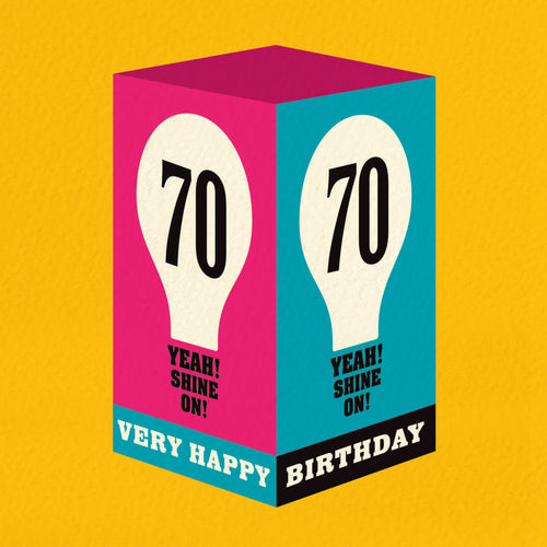 70th birthday card - 70 shine on